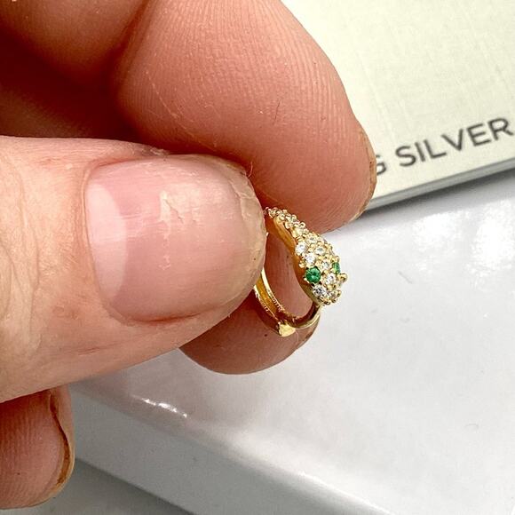 Rachel Zoe 14kt gold plated sterling silver Snake Earrings - Picture 7 of 13